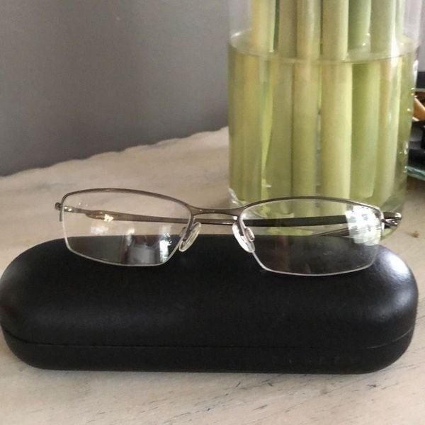 Oakley TRANSISTOR Brushed steel Eyeglasses frames. With case