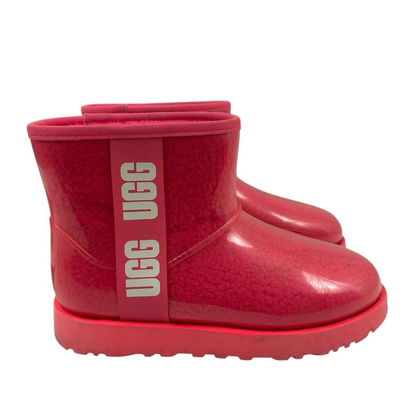 UGG Womens Clear Mini Boots Taffy Pink Size 7