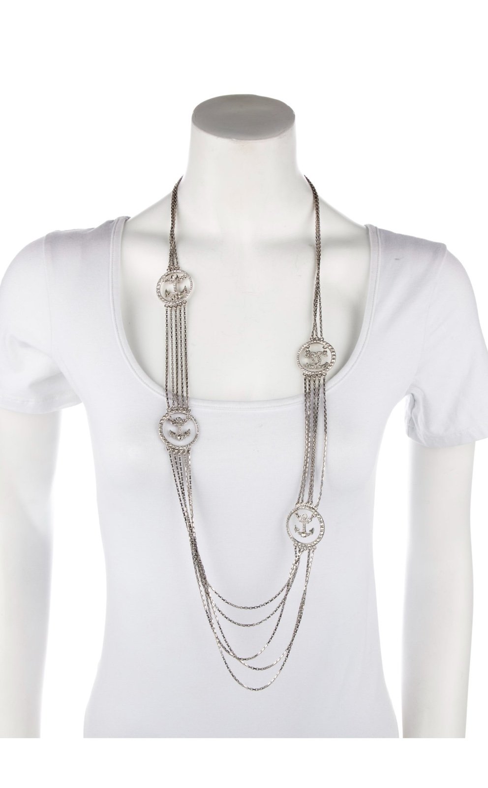 Chanel A18 Pearl Star CC Anchor Necklace Station Retail 2550