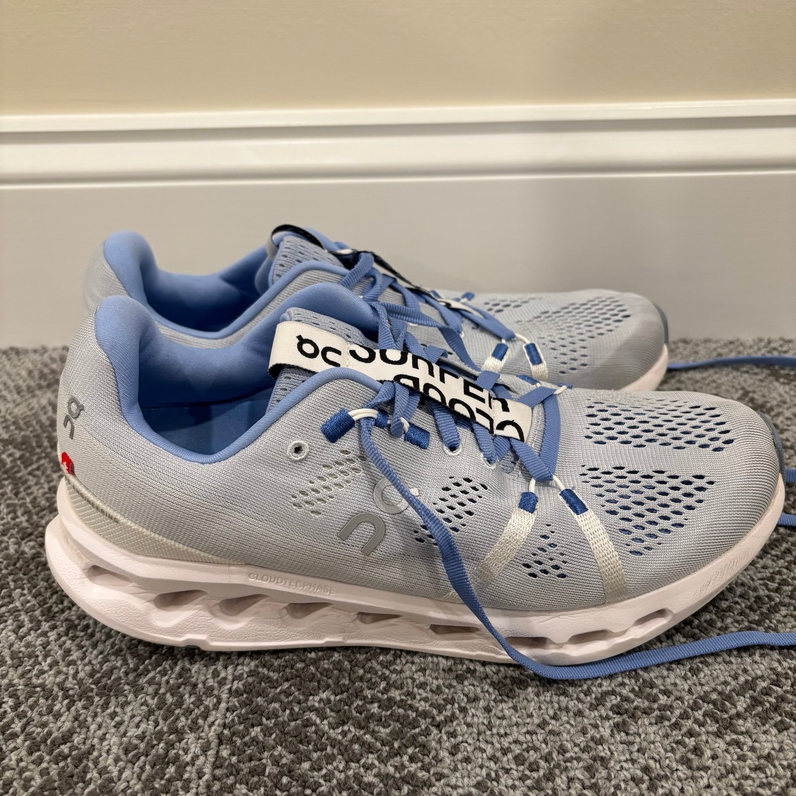 On Running Cloudsurfer Heather White Athletic Running Shoes Womens U.S. 9