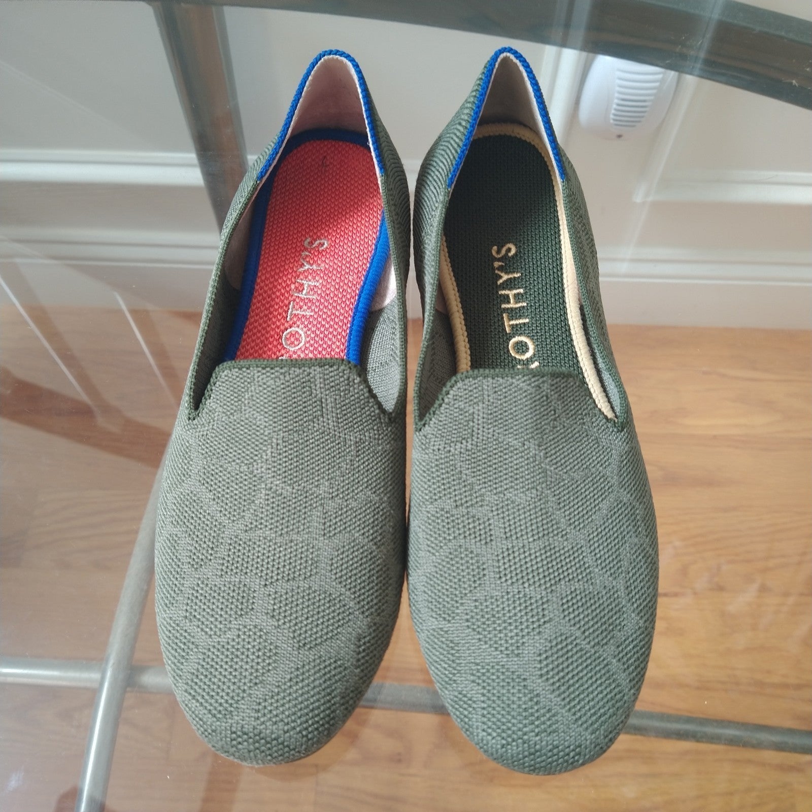Rothy's Rounded Loafer Giraffe Print Olive Green Retired Women's Size 7