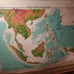 Classroom pull-down map 1968 S.E. Asia