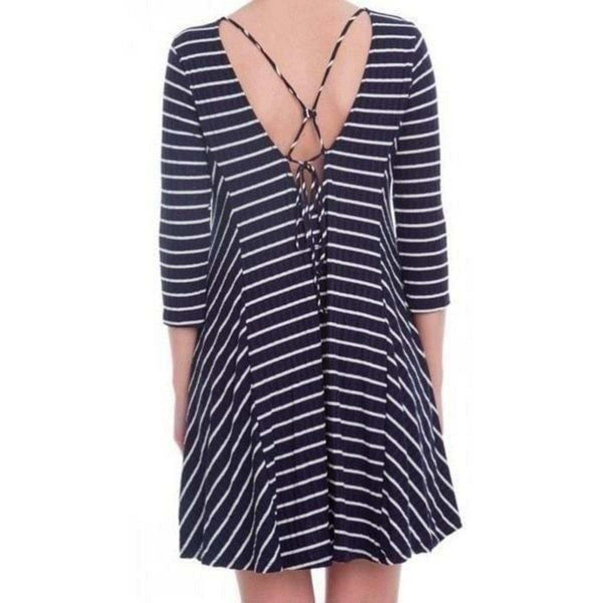 Lush Striped Ribbed Swing Dress | S Striped Ribbed Swing Dress | S - Lush