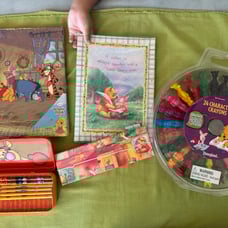 Vintage nostalgic Winnie the Pooh stationary / school supplies