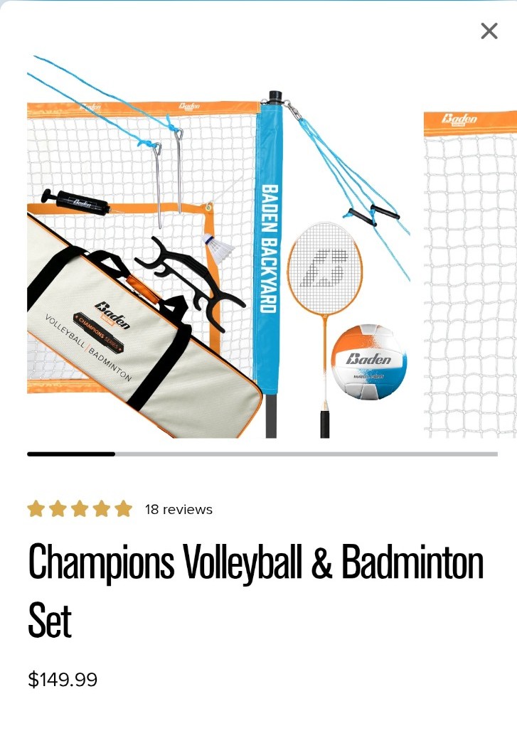 Baden Volleyball & Badminton Set