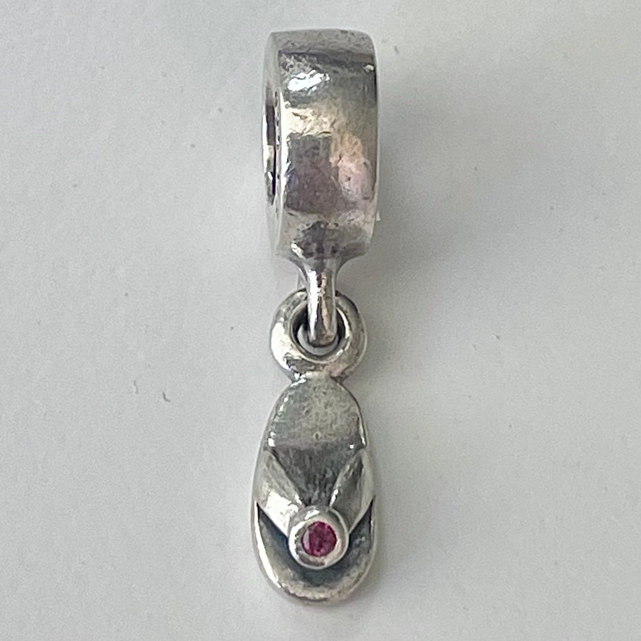 Pandora Flip Flop / Sandal Dangle Red CZ Charm