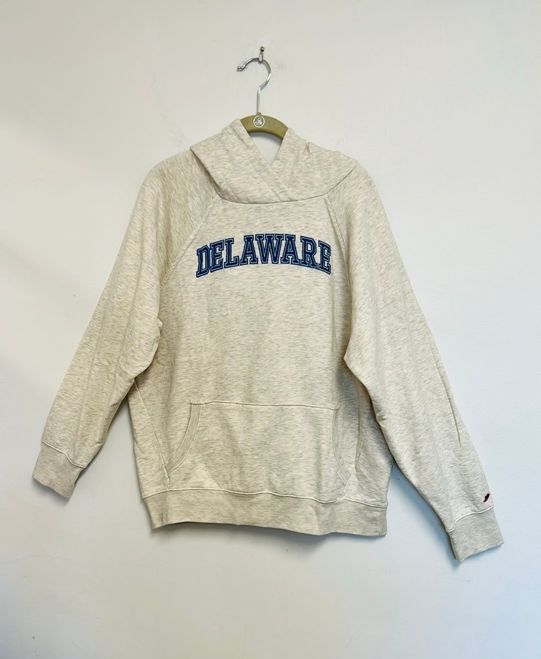 League Delaware Collegiate Wear Men’s Size XL Light Grey Heather Pullover Hoodie