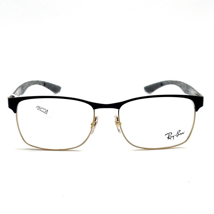 Ray Ban RB 8416 3014 Eyeglass Frames Carbon Black Gold Square 55-17-145 224