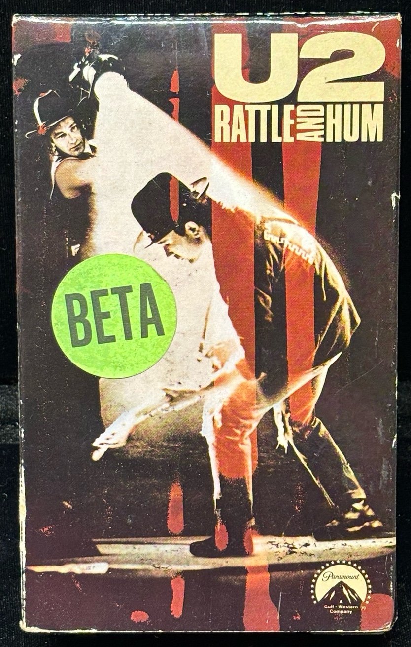 1989 SUPER RARE! Paramount U2 Rattle And Hum Documentary Betamax Tape NOT VHS