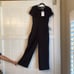 Gal Meets Glam COLLECTION Pearl Trim Jumpsuit - Women | Color: Black | Size: 4