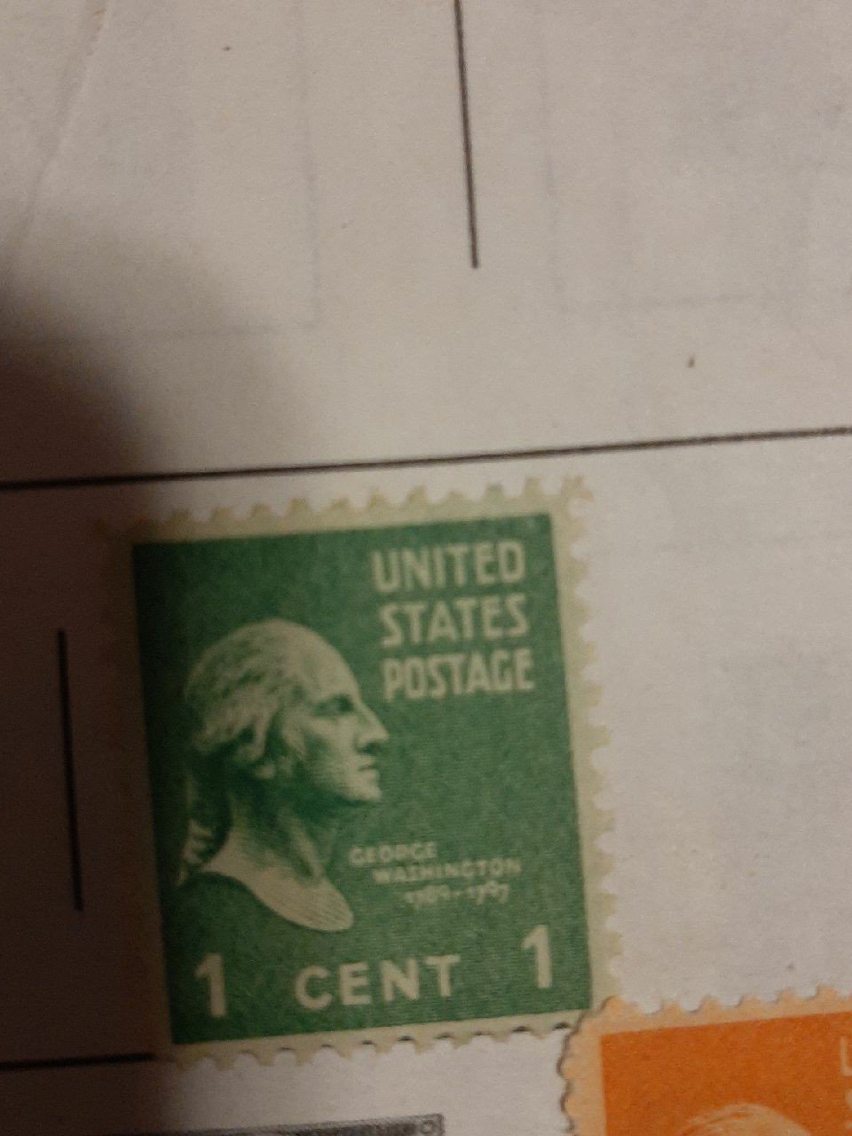1 cent green stamp (rare)