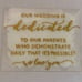 Acrylic Wedding Signs- Handpainted Gold