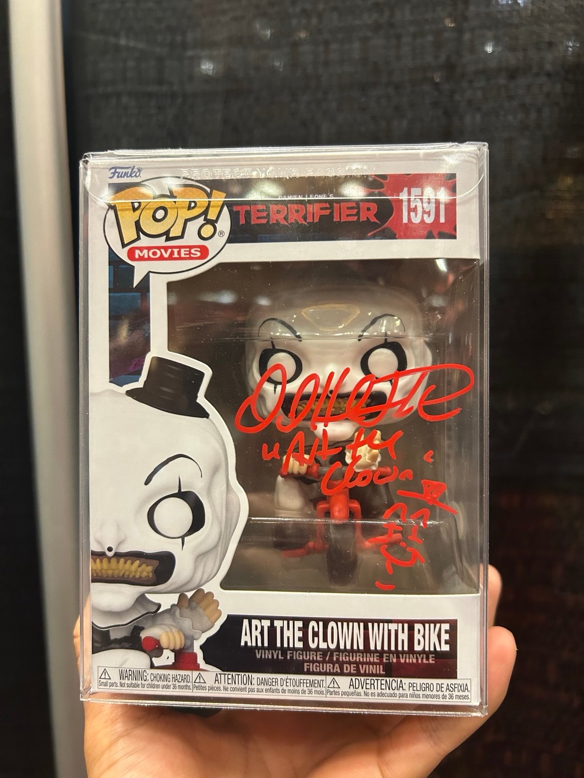 Art the clown signed funko jsa David Howard Thornton