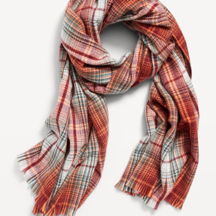 NWT OLD NAVY Flannel Scarf Color: RED PLAID OS Product Details soft-brushed Mate