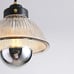 Black Hanging Pendant With Ripple Glass Shade - Industrial Modern Lighting