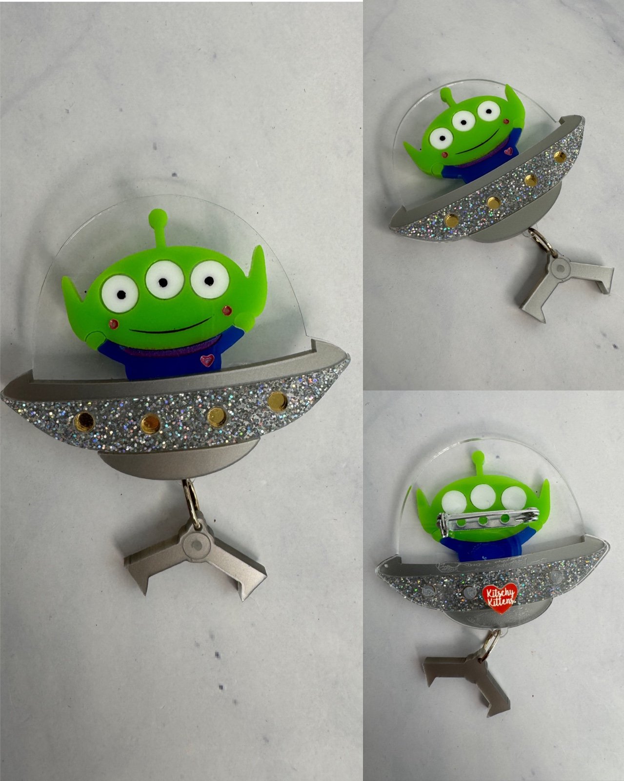 Kitschy Kittens Toy Story Alien Brooch