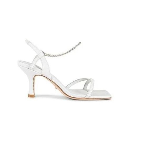 RAYE MARGARET HEEL IN WHITE - SIZE 8