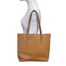 Michael Kors Jet Set Travel Safiano Leather Tote Handbag Purse Luggage Brown OS