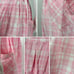 Vintage 80s Plaid Skirt Womens Small Retro 1950s Style Pink Picnic Midi