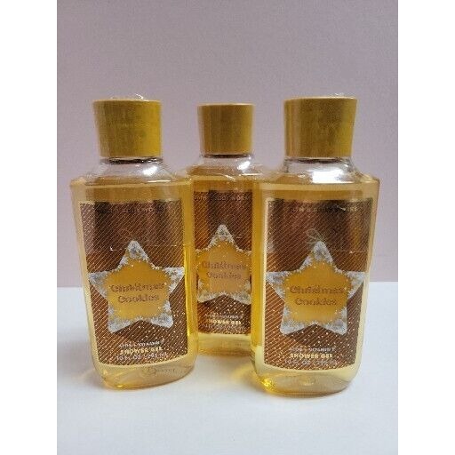 *3 Pack* Bath & Body Works CHRISTMAS COOKIES Shower Gel Aloe+Vit E 10oz