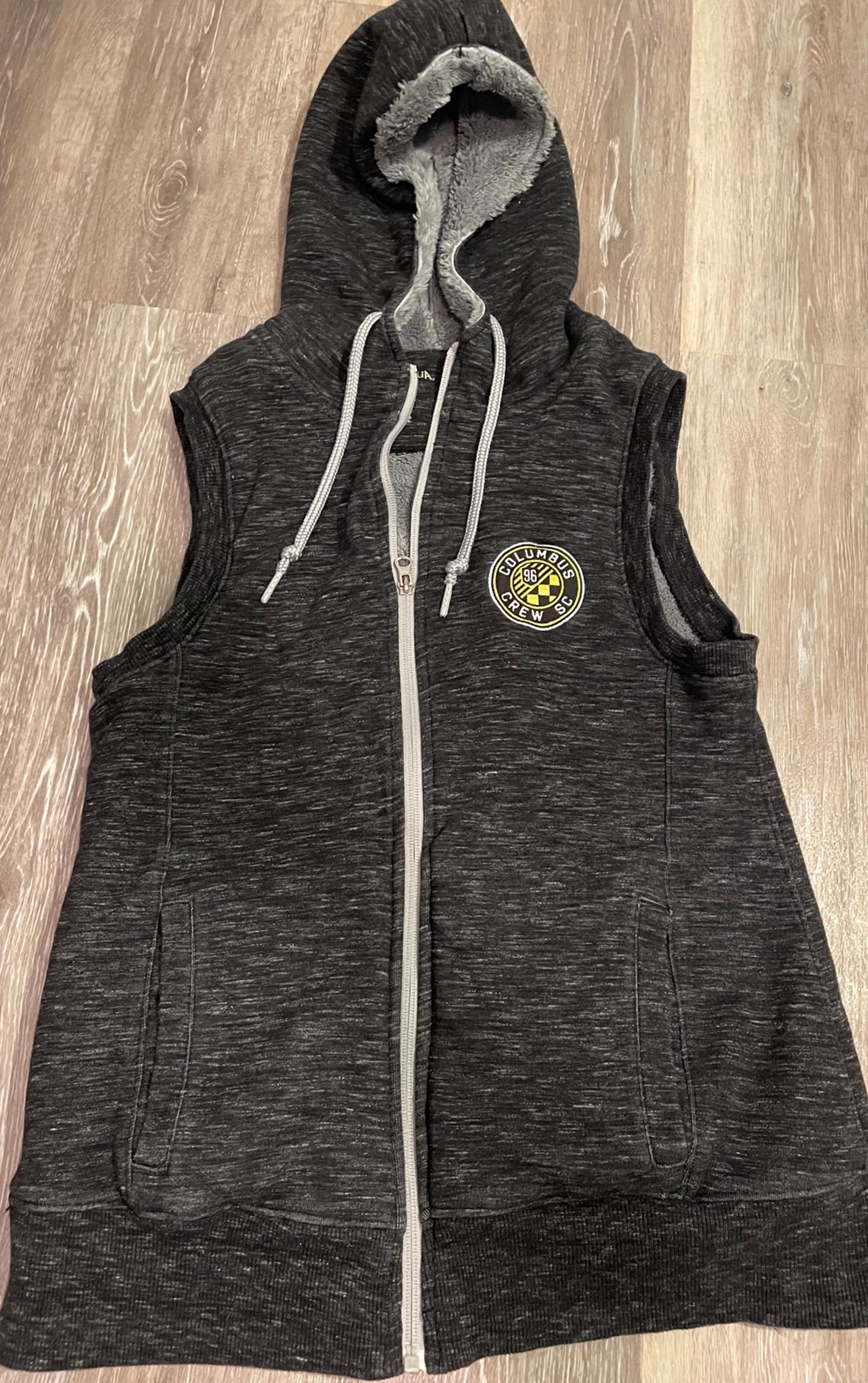Antigua Brand Fleece Lined Columbus Crew Hooded Vest M