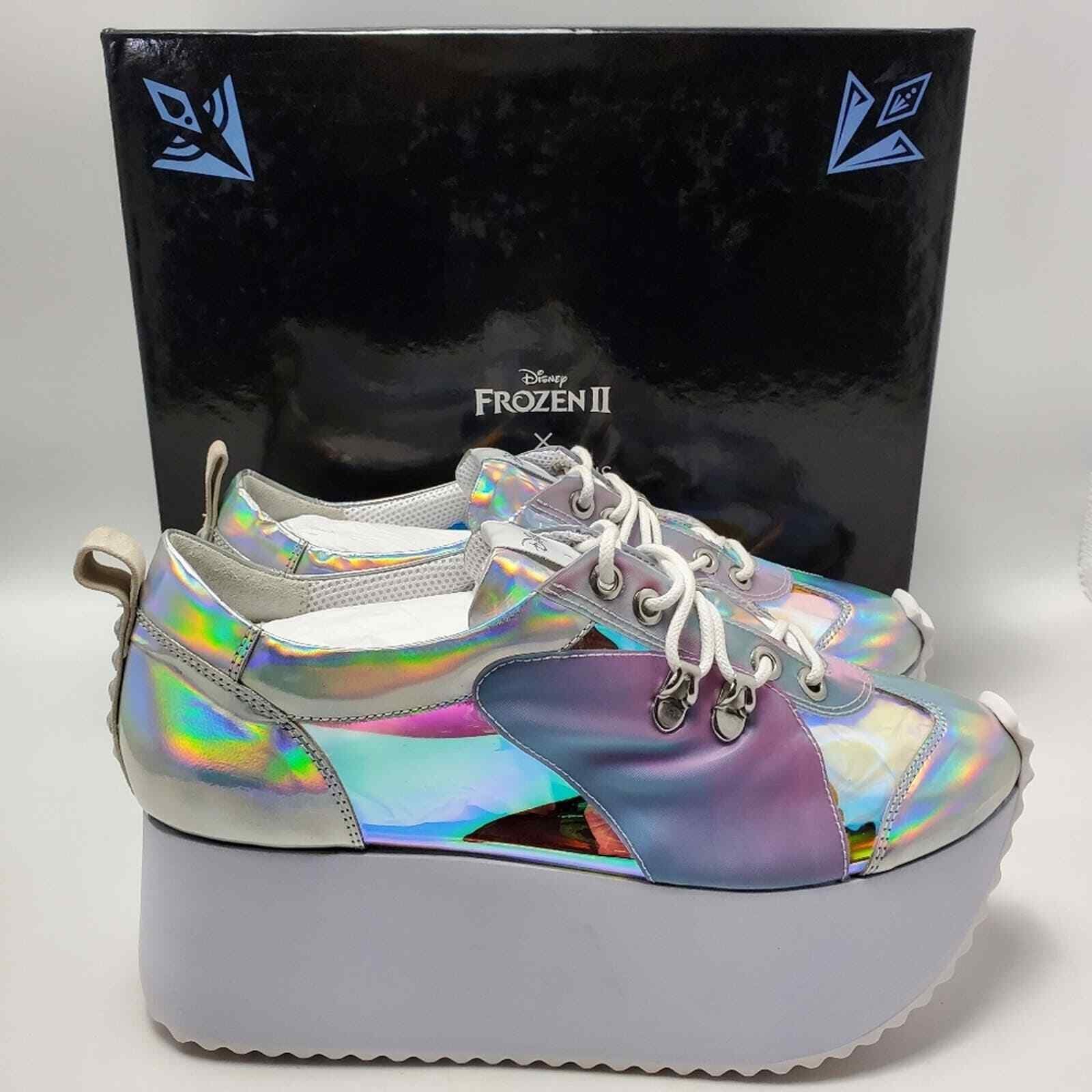 Ruthie Davis Disney Frozen II Metallics Oleographic Platform Sneakers Size 40