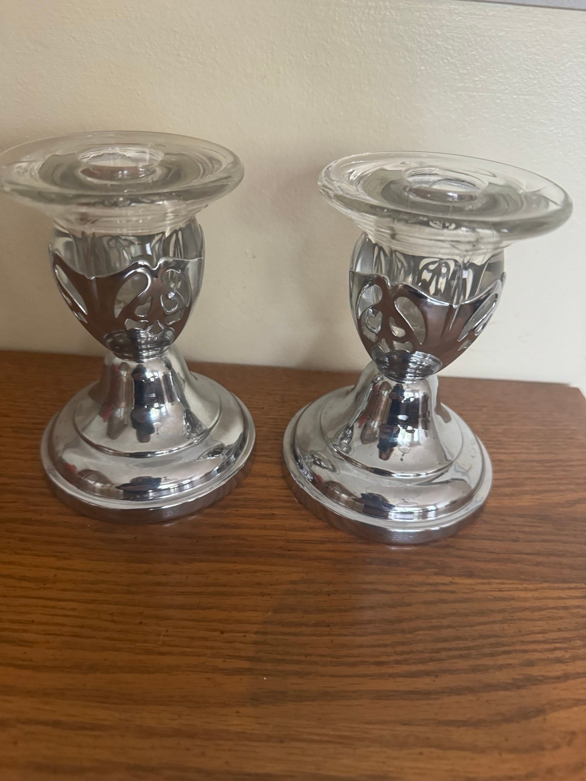 Farber Brothers Krome Kraft Candlestick Holders
