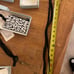 Lanvin Leather Necklace Card holder, black and white psychadelic pattern