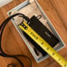 Lanvin Leather Necklace Card holder, black and white psychadelic pattern