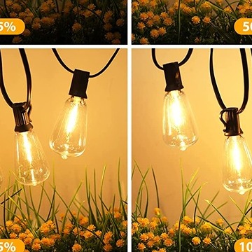 Outdoor String Lights 100FT Patio Lights with 52 Shatterproof ST3