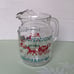 Vintage Glass Pitcher Horse and Carriage Winter Christmas