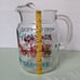 Vintage Glass Pitcher Horse and Carriage Winter Christmas