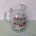 Vintage Glass Pitcher Horse and Carriage Winter Christmas