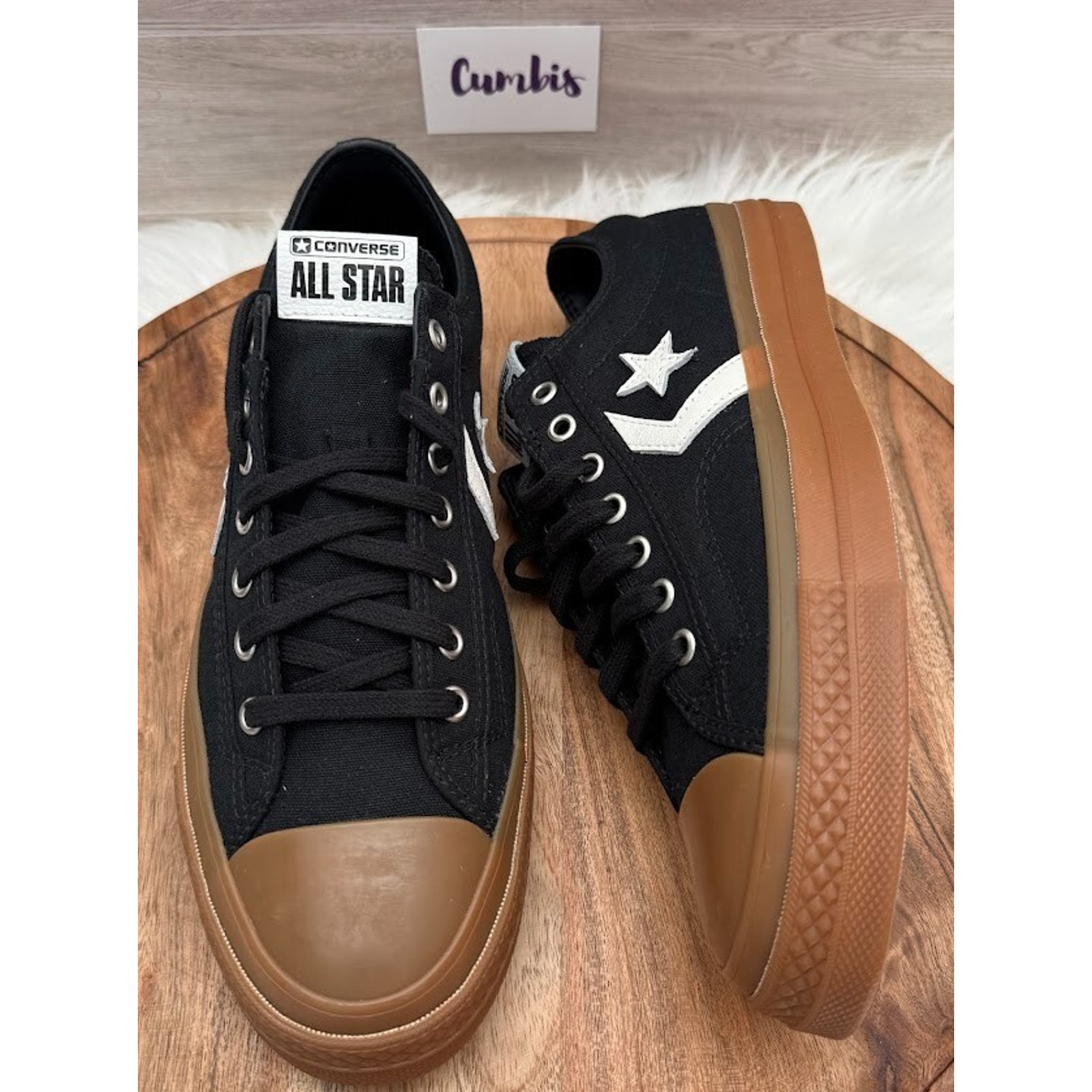 Converse Star Player 76 OX Low Skate Men's Size 9- Wmns 10.5 Black Gum A08847C