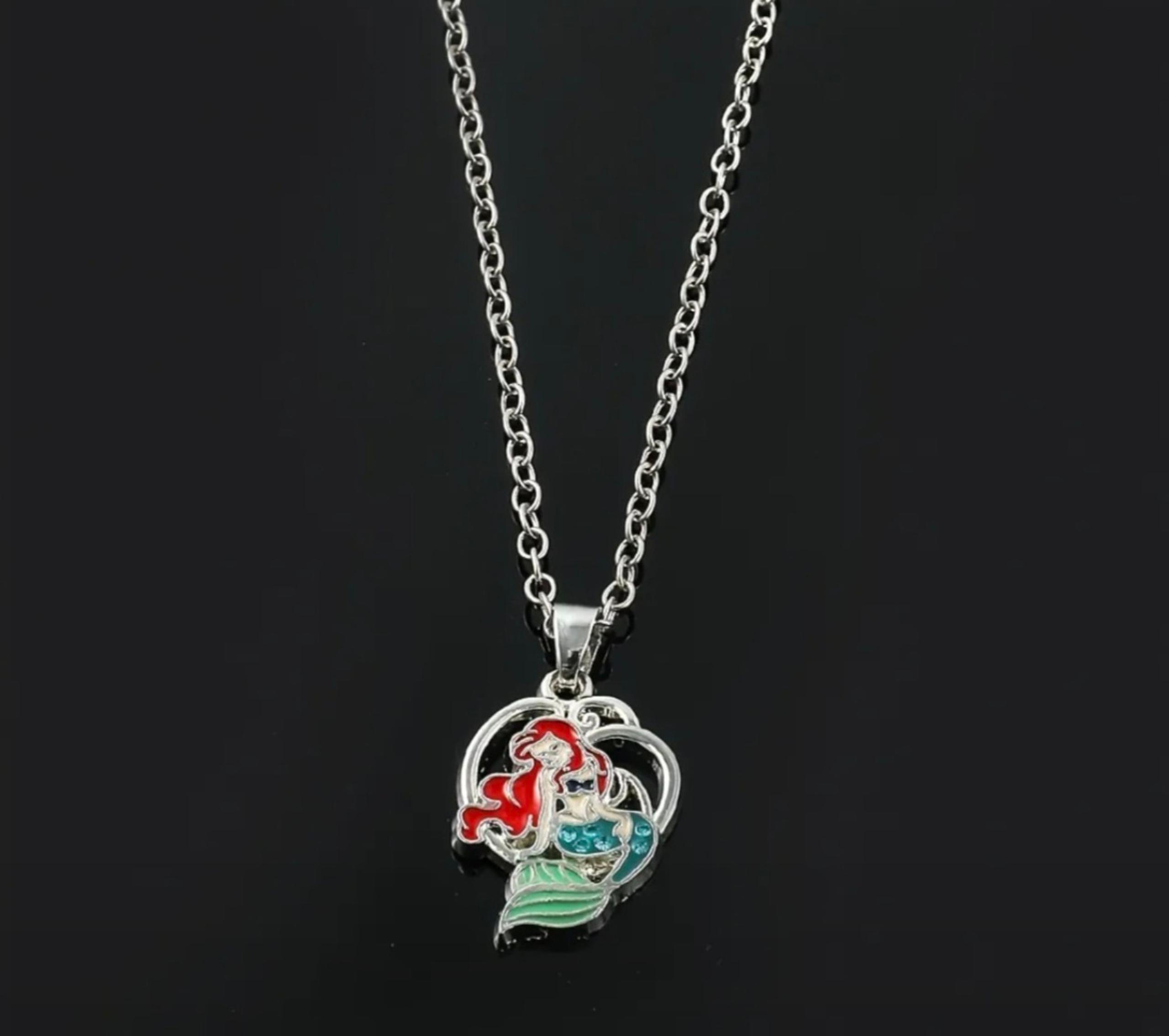 Silver Necklace with Little Mermaid Pendant