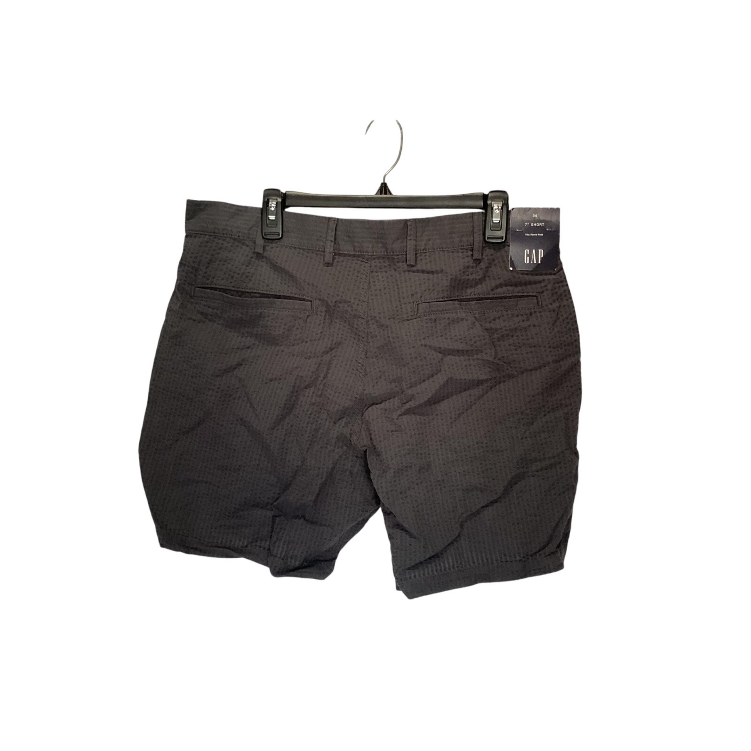 Gap Short Men 36 7" Above Knee Chino Performance Preppy Solid Dark Gray