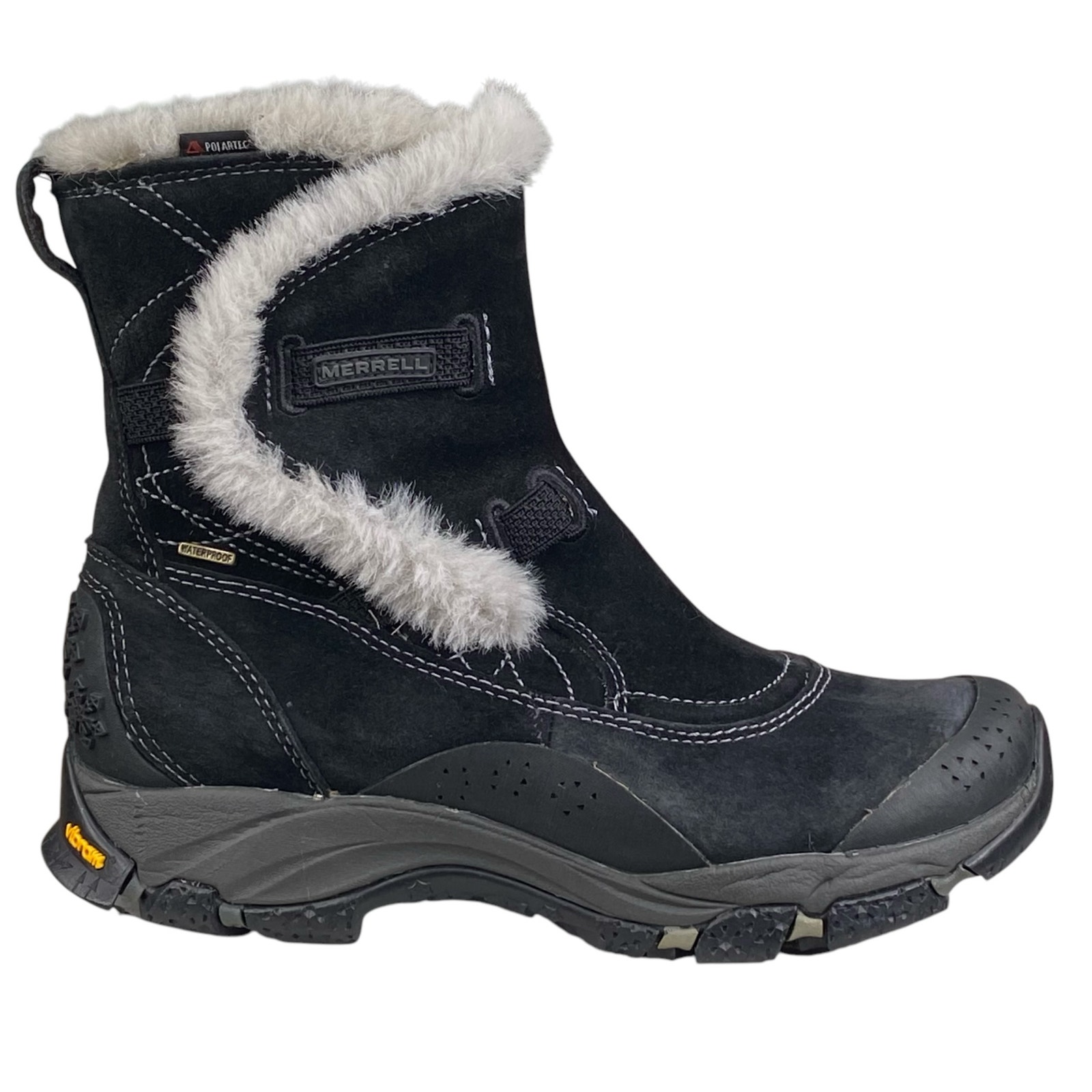 Merrell Women’s Winterlude Primaloft 400 Black Suede Winter Boot Size US 6.5
