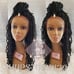 Human hair Faux loc lace front wig black