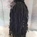 Human hair Faux loc lace front wig black