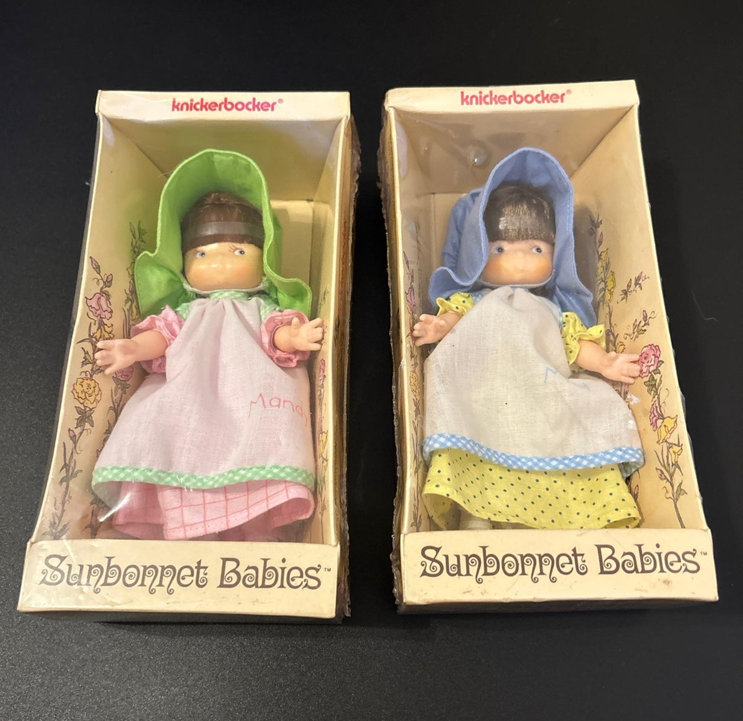 Vintage 1975 KTC Knickerbocker Sunbonnet Babies May & Mandy
