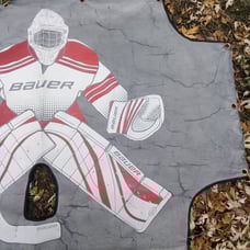 Hockey shooting target Vintage Bauer skates