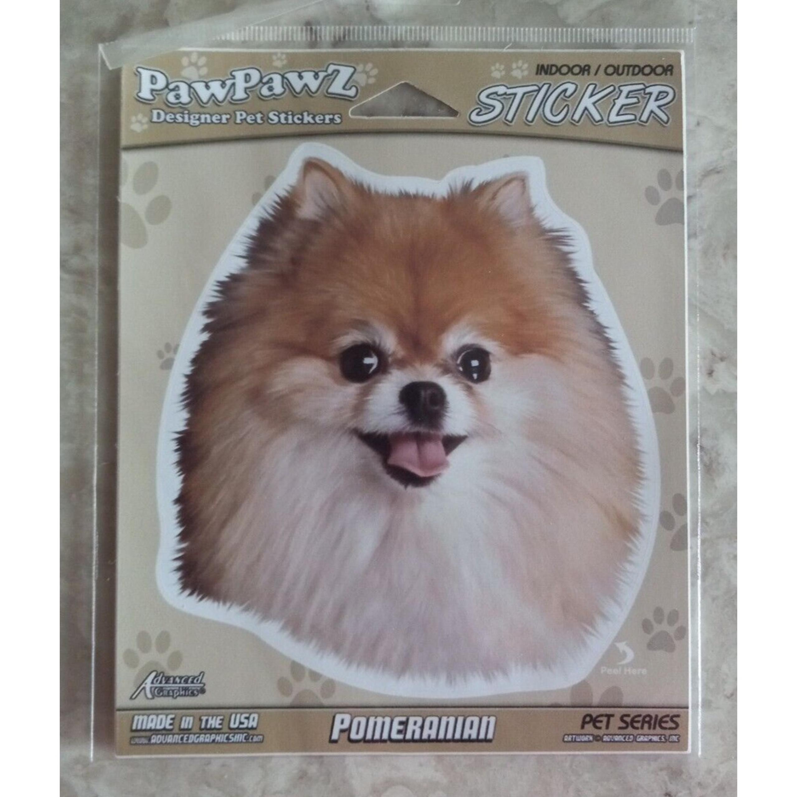NEW Pomeranian Dog Sticker - Pomeranian Indoor/Outdoor Sticker - Approx 5" x 5"
