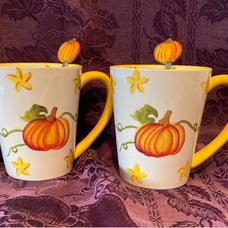 TEMPTATIONS PUMPKIN PATCH MUG SET (SET OF 2)