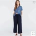 New J. Crew Womens Seaside 100% Linen Pants Sz M Navy Blue AY501 Beach Casual