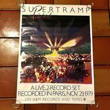 Vintage 1979 A&M Records Supertramp Paris Poster 29.5 x 40