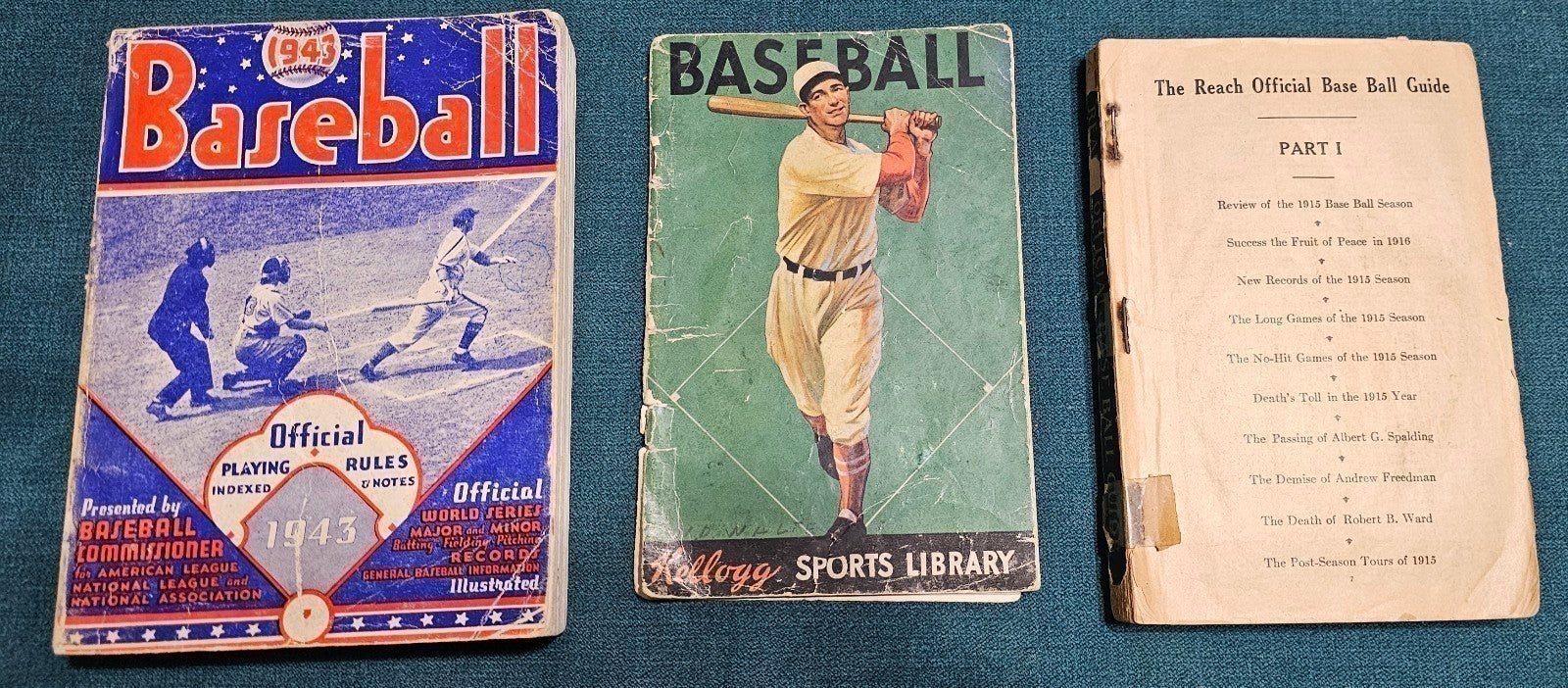 Baseball 1916, 1943, 1934 rare collectable memorabilia