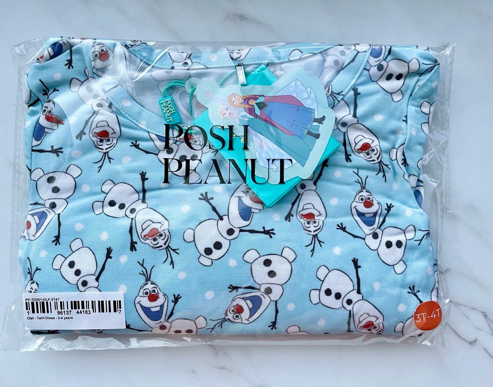 Posh Peanut Disney Frozen Olaf Twirl Dress Size 3/4 NWT