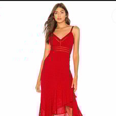 Tularosa Revolve Maya Dress Lipstick Red