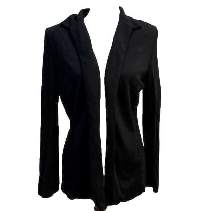 BADGLEY MISCHKA AMERICAN GLAMOUR BLACK OPEN STRETCH BLAZER- TIMELESS- Sz 1x