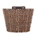 Brown Oval 2-Color Seagrass Storage Basket with Wooden Handle